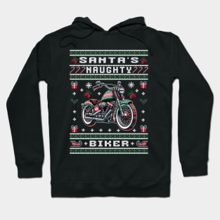 Naughty Biker - Ugly Christmas Sweater Hoodie